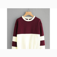 Danami Long Sleeve Contrast Designed Sweatshirt
