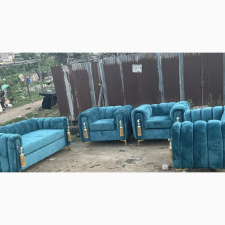 Luxury 7 Seater Living Room Fabric Sofa Chairs