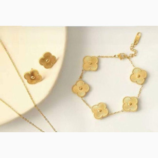 Fashion Jewelry Vca Set (Chain, Earrings, Bracelet)