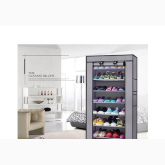 10layer 9grid Dustproof Shoe Rack Shelf Storage Closet