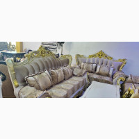 High Quality Turkish Royal Fabric Sofa Chair Complete Set