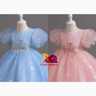 Glittery Puff Sleeve Dress
