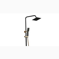 Standing Shower - Black and Gold Finish