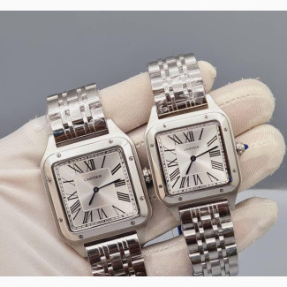 Cartier Silver Chain Couples Watch - High Quality