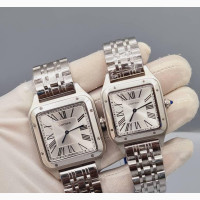 Cartier Silver Chain Couples Watch - High Quality