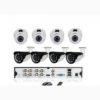 8channels AHD 5in1 DVR With 4 Indoors 4 Outdoors CCTV