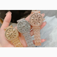Spinning Wheel Diamond Stones Unisex Wristwatch