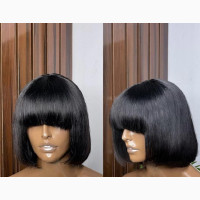 Black Fringe Bob Wig