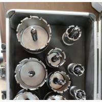 Heavy Duty Carbide TCT Hole Saw Kit 10pcs for Hard Metal