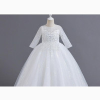 Stunning White Dress with Quarter Sleeves