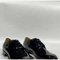 Christian Louboutin Chambeliss Black Leather Derby Shoes - Classic Men#039;s Lace-up Dress Shoes