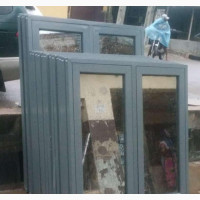 Gray Casement Window with Reflective Glass and Net 4*4