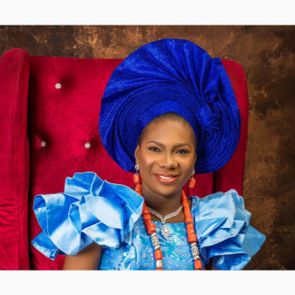 Autogele in Royal Blue and Navy Blue From Original Aso Oke