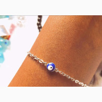 Blue Eye Chain Bracelet