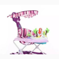 2-In-1 Baby Walker Rocker With Rattles, Canopy