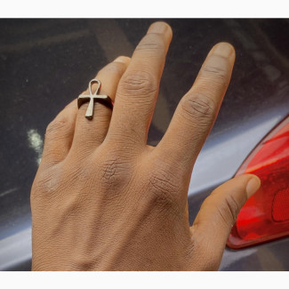 Anchor Black Trendy Men’S Punk Ring Black