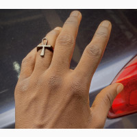 Anchor Black Trendy Men’S Punk Ring Black