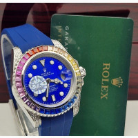 Men Quality Rubber Rolex Wristwatch