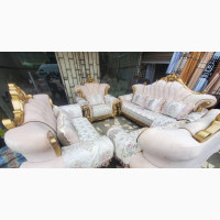Brand New 7 Seater Turkish Royal Fabric Sofa Chair - Home Interiors