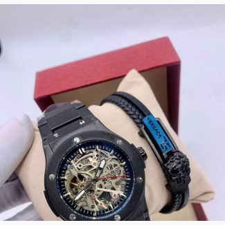 Hublot Automatic Watch 5 Year#039;s Warranty With Free Bangle