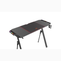 Porodo Gaming Desk with RGB Light Panel - Spacious, Stylish, and Durable