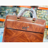 Mont Blanc Laptop Bag - Genuine Leather - Unique Design