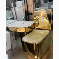 Set of Square Gold WC