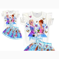 Girls#039; Frozen Skirt Blouse Set