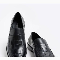 River Island Leather Loafers Black