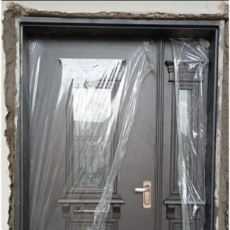 4ft Isreali Decorative Double Door with Transparent Glass - Brand New