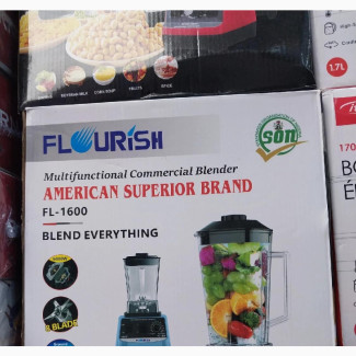 Flourish Commercial Blender Heavy-Duty Double Cup 6000watts
