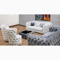 A Set of Sofa With 2 Royal Chairs