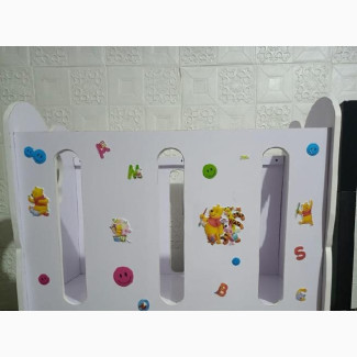 Unisex White Baby Cot
