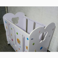 Unisex White Baby Cot