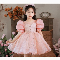 Big Girls Christmas Dress, Children Luxury Turkey Ball Gown