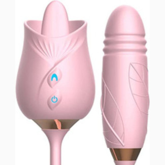 Original Rose Vibrator Dildo - Vibration, Wireless, Flexible, Suction