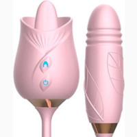 Original Rose Vibrator Dildo - Vibration, Wireless, Flexible, Suction
