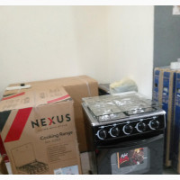 Nexus Adjustable Leg Gas Cooker 4 Burner-Easy Clean-Nx-5055b