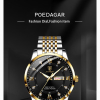 POEDAGAR Luxury Wrist Watch. Stainless Steel Top Quality