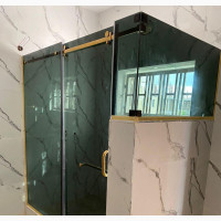 Brand New Master Grey Glass Gold Fitting Cubicle