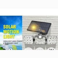 138 LED 3 Heads Rotatable L Motion Sensor Solar Lights