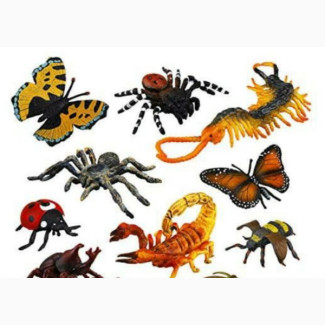 Realistic Plastic Insects Toy Set - Learning and Decoration