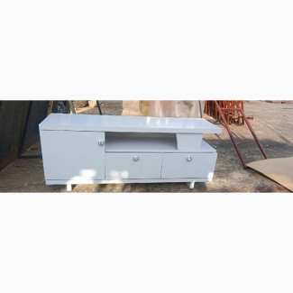 White 4ft TV Stand with Drawers - Brand New