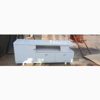 White 4ft TV Stand with Drawers - Brand New