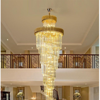 Luxury Ceiling Mounted Crystal Dropping Chandelier Light