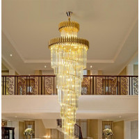 Luxury Ceiling Mounted Crystal Dropping Chandelier Light