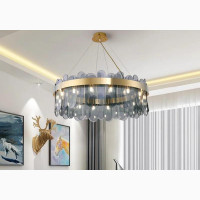 Living Room Luxury Panel Gold Metal Adjustable LED