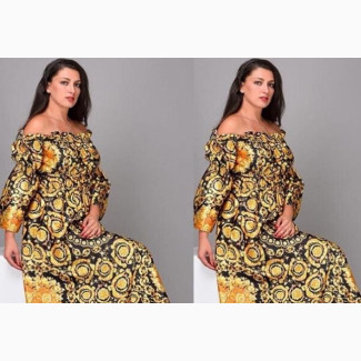 Gold Maxi Dress - 30% Off! High Quality Silk Material