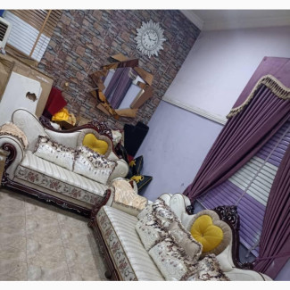 Exquisite 7 Seater Living Room Fabric Royal Sofa Chair