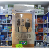 X-Cable 3-in-1 Metal Magnetic Nylon Braided Charging Cable